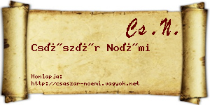 Császár Noémi névjegykártya